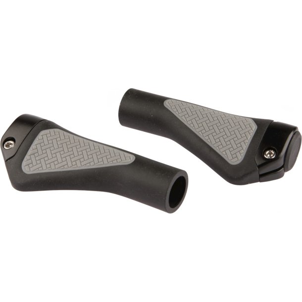 Hndtag greb set Mirage Grips in style #45 - 132/132 mm with lockring - black / grey