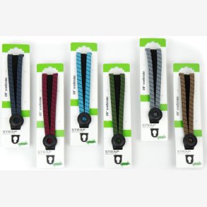 Bagageb�rerstrop Trio Widek Eye 24/12mm med sort st�lbeslag - 12 pak sortiment af 6 farver