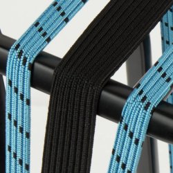 Bagagebrerstrop Trio Widek Eye 24/12mm med sorte stlplader - babybl/sort