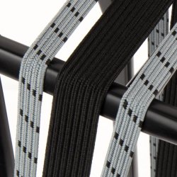 Bagagebrerstrop Trio Widek Eye 24/12mm med sorte stlplader - stengr/sort