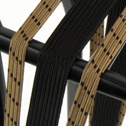 Bagagebrerstrop Trio Widek Eye 24/12mm med sorte stlplader - chinin/sort