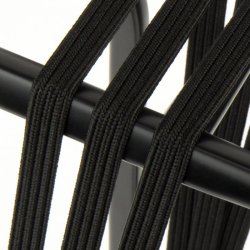 Bagagebrerstrop Trio Widek Eye 12/12mm med sorte stlplader - sort/sort