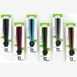 Bagageb�rerstrop Trio Widek Eye 12/12mm med sorte st�lplader - 12 styks sortiment af 6 farver