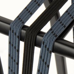 Bagagebrerstrop Trio Widek Eye 12/12mm med sorte stlplader - bl gr/sort