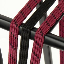 Bagagebrerstrop Trio Widek Eye 12/12mm med sorte stlplader - bordeaux/sort