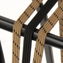 Bagagebrerstrop Trio Widek Eye 12/12mm med sorte stlplader - chinin/sort