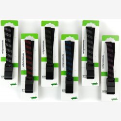 SUV Sikkerhedsbagagebrerrem Widek 24mm med sort stlkrog - 12 styks sortiment af 6 farver