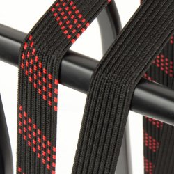 SUV Sikkerhedsbagagebrerrem Widek 24mm med sort stlkrog - brandrd/sort