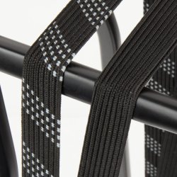 SUV Sikkerhedsbagagebrerstrop Widek 24mm med sort stlkrog - stengr/sort