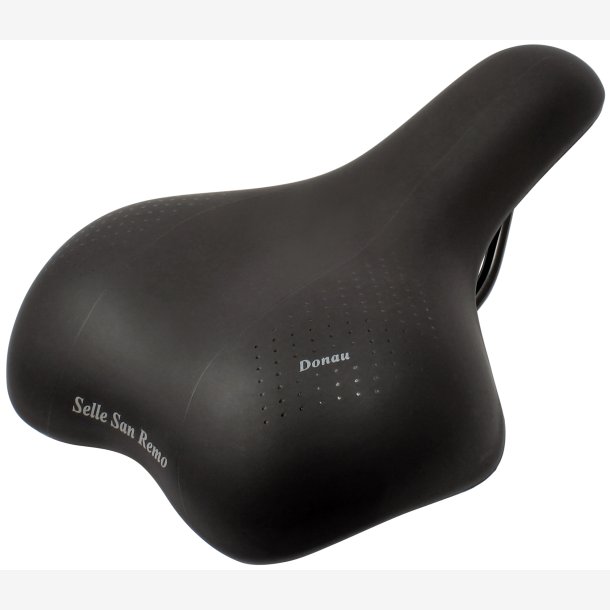 Cykelsadel Selle San Remo Donau til by-/trekkingcykler - sort (vrkstedsemballage)