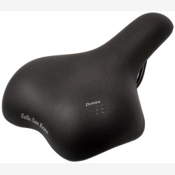 Cykelsadel Selle San Remo Donau til by-/trekkingcykler - sort (vrkstedsemballage)