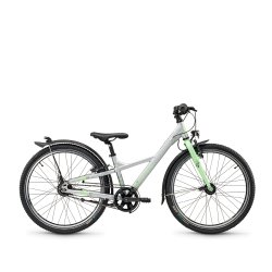 S'COOL XXlite SL 24" 7-gear letvgts cykel i aluminium, frilb - slv/pastelgrn