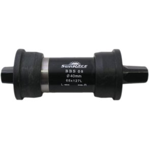 Krankboks Sunrace 127mm/�40 - uden split - Sort