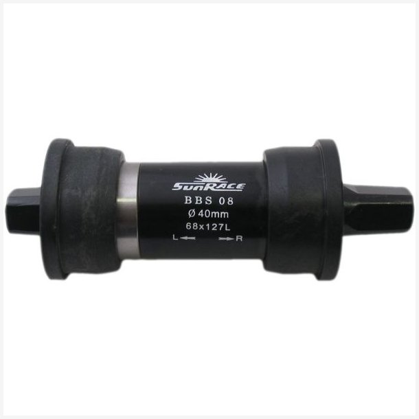 Krankboks Sunrace 127mm/�40 - uden split - Sort