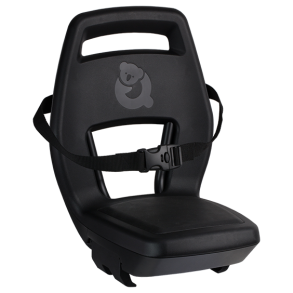 Barnestol Qibbel 6+ Junior med sikkerhedssele, fodsttter og sikkerhedsplader - sort