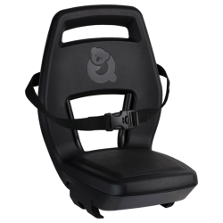 Barnestol Qibbel 6+ Junior med sikkerhedssele, fodsttter og sikkerhedsplader - sort