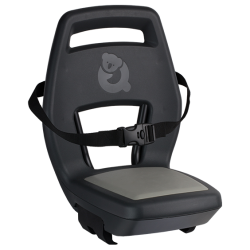 Barnestol bag Qibbel 6+ Junior med sikkerhedssele, fodsttter og sikkerhedsplader - gr