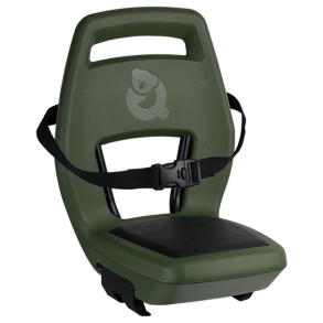 Barnestol bag Qibbel 6+ Junior med sikkerhedssele, fodsttter og sikkerhedsplader - grn/sort