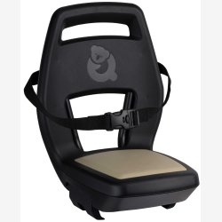 Barnestol Qibbel 6+ Junior med sikkerhedssele, fodsttter og sikkerhedsplader - khaki/sort