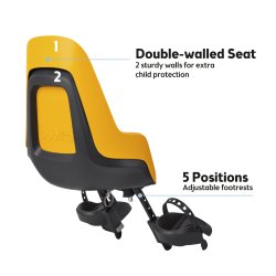 Bobike One Mini frontmonteret barnestol - sennep gul