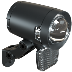 Forlygte Herrmans H-Black Pro dynamo - on/off funktion - med beslag - 200 lumen