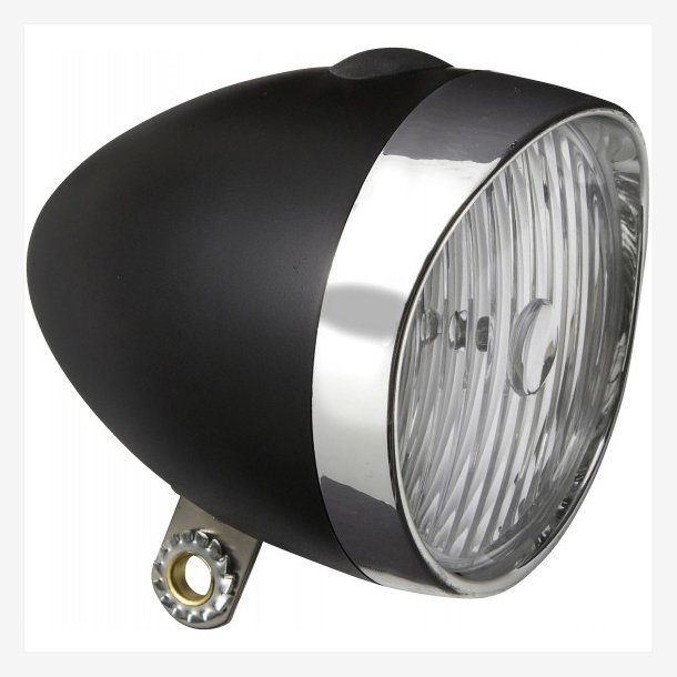 Forlygte cykel Edge Retro 3 x LED - med batterier - sort/krom