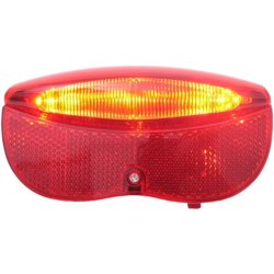 Baglygte Edge City Luxe - 3 lysdioder med batterier - 80mm