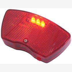 Baglygte til cykel Edge City - 3 LEDs inkl. batterier