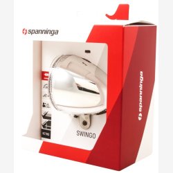 Forlygte Spanninga Swingo XB LED med Reflektor/Batterier - Krom