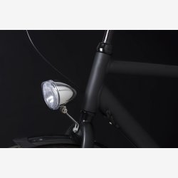 Forlygte Spanninga Swingo XB LED med Reflektor/Batterier - Krom