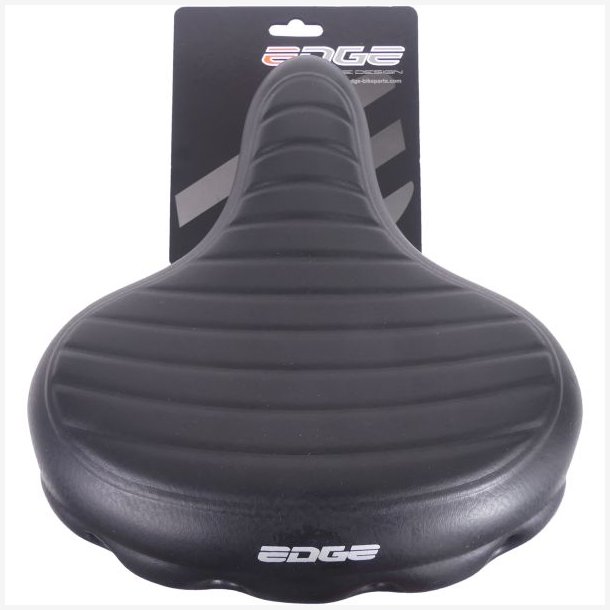 Cykelsadel Edge Urban XL Wave - sort