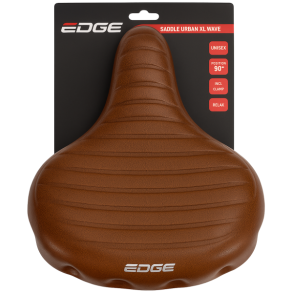 Cykelsadel Edge Urban XL Wave - brun