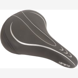 Saddle Edge Veneto incl. Pick-up bracket and rear light - black