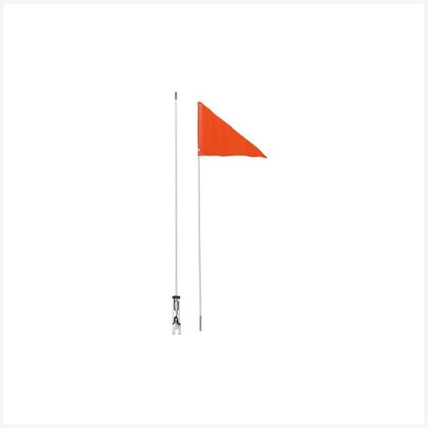 Cykelflag Icetoolz med delbar glasfiberstang 150 cm - orange