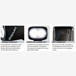 Forlygte Sigma Buster 1100 USB with screw holder