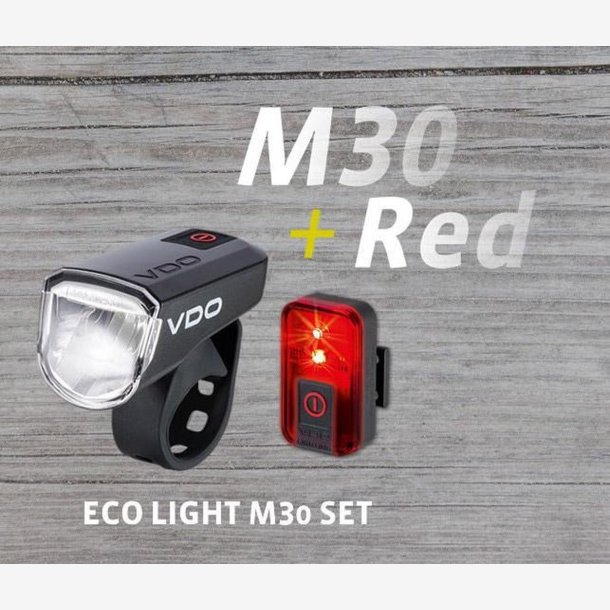 Lighting set VDO Eco Light M30 USB + RED USB