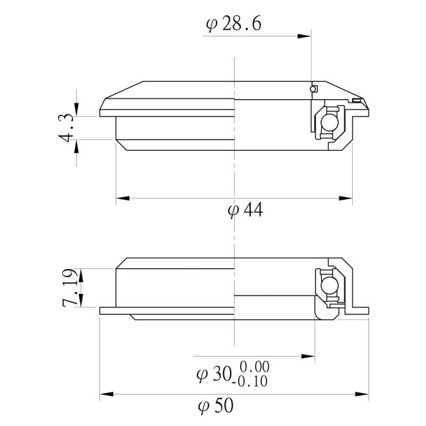 Head Set 1-1/8" Semi-integrated - alloy black