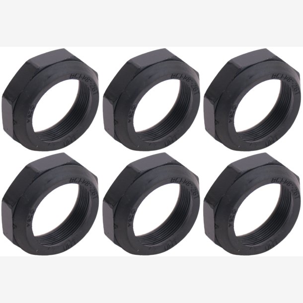 Steering Head Nut Bofix 1"-1/8" - black (6x)