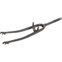 Forgaffel 28 1 1/8 med V-bremse sokkel og dynamokrog - sort