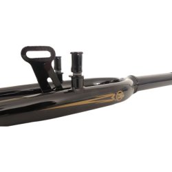 Forgaffel 28 1 1/8 med V-bremse sokkel og dynamokrog - sort