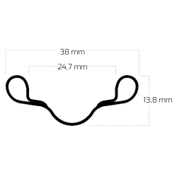F�lg Ryde Westwood V38 635 x 24C aluminum 36 huller 14G - sort