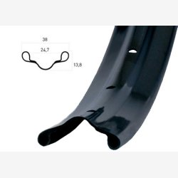 F�lg Ryde Westwood V38 635 x 24C aluminum 36 huller 14G - sort