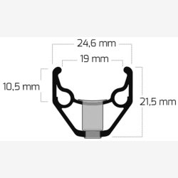 Flg Ryde ZAC 2000 28" / 622 x 19C aluminum 36 huller 14G - sort