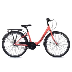 S'COOL chiX 26-N3 26" pigecykel med fodbremse, 3 gear - koralr�d