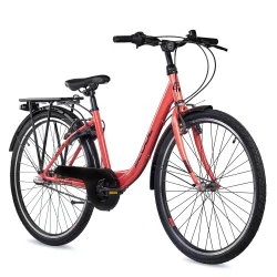 S'COOL chiX 26-N3 26" pigecykel med fodbremse, 3 gear - koralr�d
