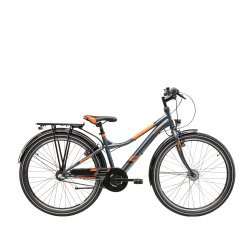 Urban Steel Ltd 26" cykel med 3 gear, fodbremse - mrkegr/orange