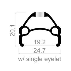 Flg Skorpion 26" / 559 x 19C 36 huller - eger 14 - sort