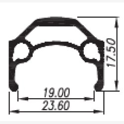 Flg Primax E STR19 28 - 622 x 19C - 36 huller - eger 14 / fransk ventil - slv med bremseflg