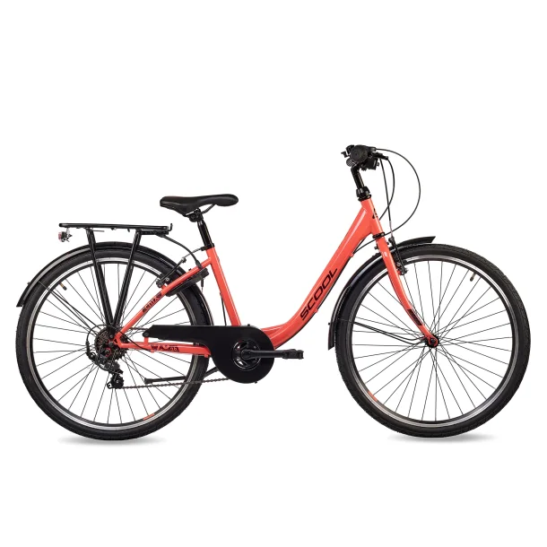 S'COOL chiX 26-K6 26" pigecykel med 6 gear - koralr�d