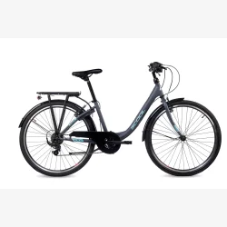 S'COOL chiX 26-K6 26" pigecykel med 6 gear - m�rkegr�